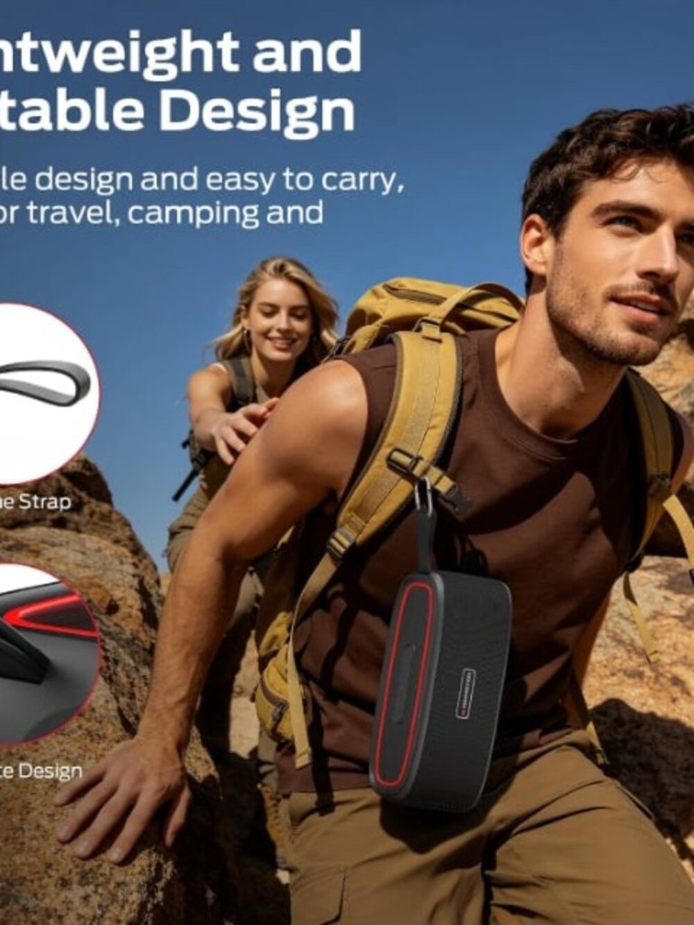 Monster Portable Bluetooth Speaker 30W Stereo Sound 17Hr Play IPX6 Waterproof - Picture 3 of 10